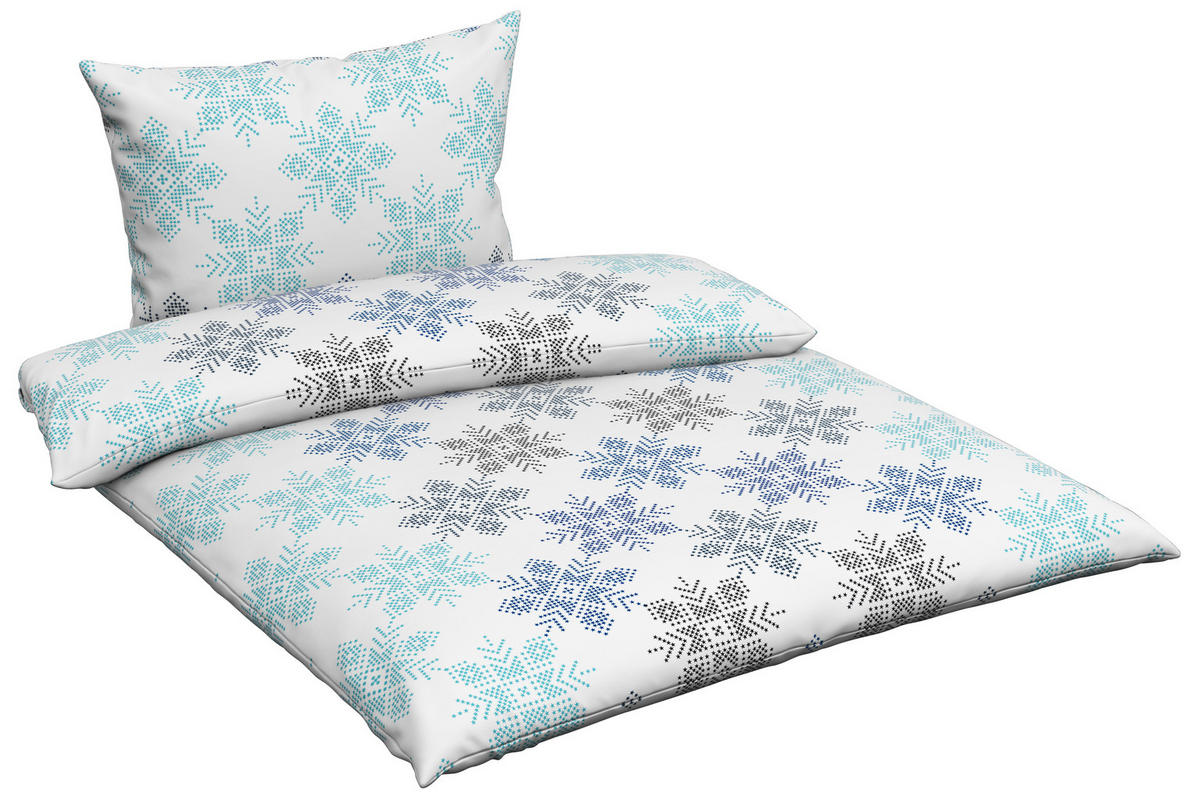 POSTELJINA NORDIC STAR 140/200 cm flanel siva, bela  - siva/bela, Konvencionalno, tekstil (140/200cm) - Esposa