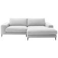ECKSOFA  in Flachgewebe Creme  253/177 cm  - Creme/Schwarz, Design, Textil/Metall (253/177cm) - Dieter Knoll