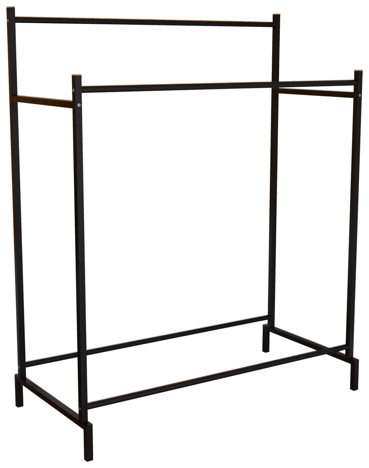 KLEIDERSTÄNDER Schwarz 103/136/52 cm   - Schwarz, Design, Metall (103/136/52cm) - MID.YOU