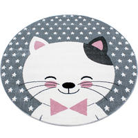 DĚTSKÝ KOBEREC, 120 cm šedá, bílá, pink - šedá/bílá, Trend, textil (120cm) - Ben'n'jen