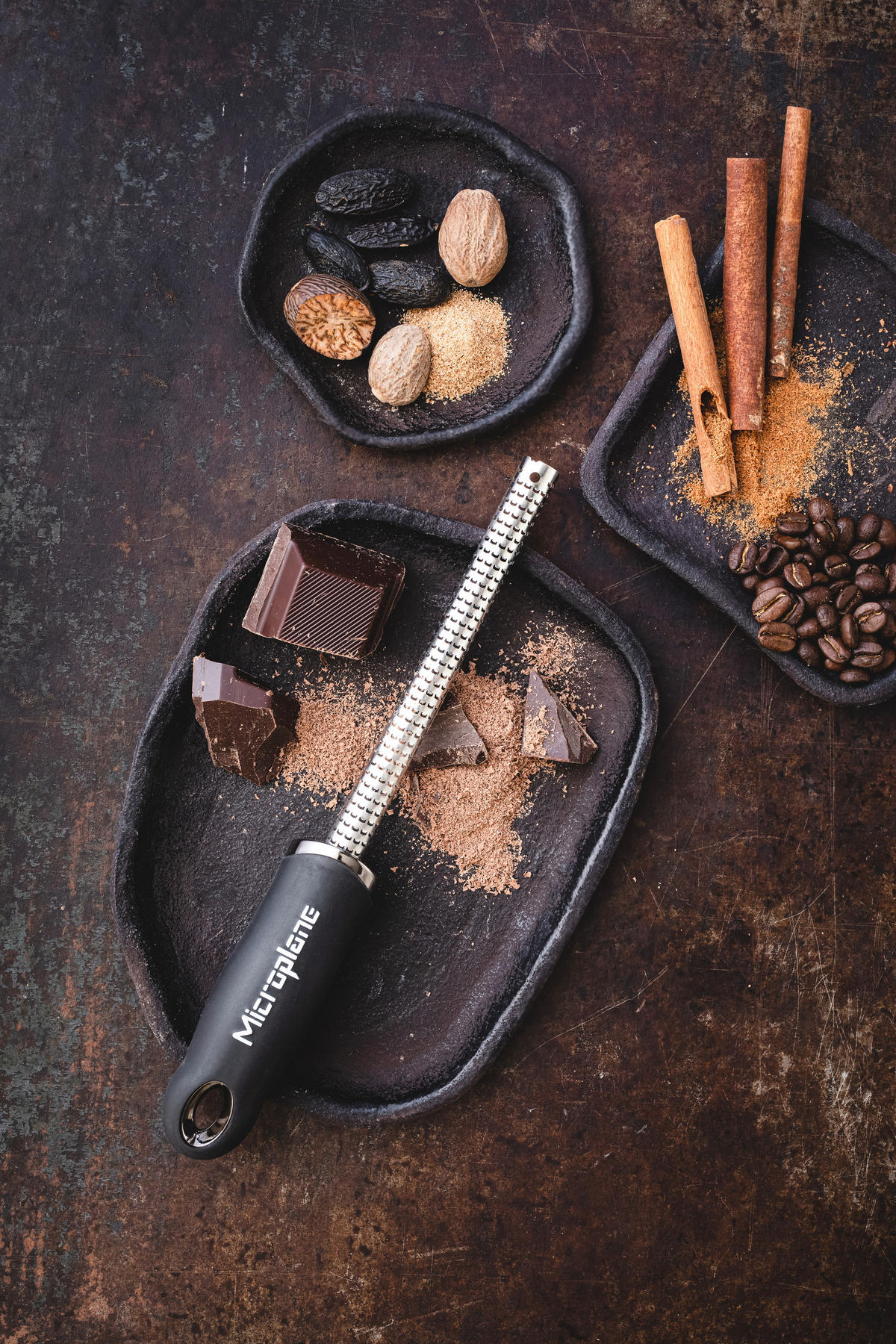 RENDE - boja nerđajućeg čelika/crna, Osnovno, metal/plastika (23/3/2.5cm) - MICROPLANE