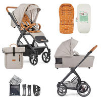 KINDERWAGENSET  FX4 Swing Set  Beige-Cognac  - Khaki/Cognac, Basics, Textil (100/55/130cm) - Gesslein