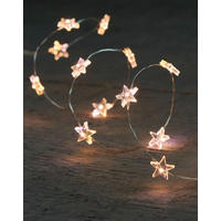 Lichterkette mit 20 LED´s 100 cm  - Silberfarben, Basics, Kunststoff/Metall (100cm) - X-Mas