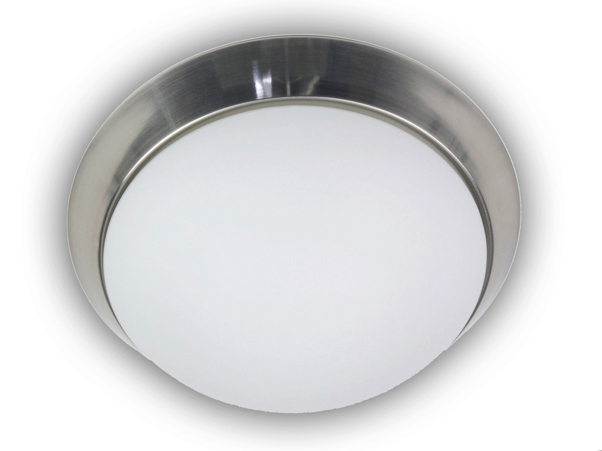 DECKENLEUCHTE Nurglas-Leuchten 30/10 cm   - Messingfarben/Weiß, KONVENTIONELL, Glas/Metall (30/10cm) - Niermann