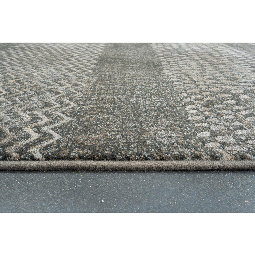 Thumbnail - Novel Webteppich Argentum, Anthrazit, Creme, Dunkelbraun, Textil, Abstraktes, rechteckig, 200x290 cm, Oeko-Tex® Standard...