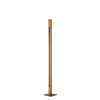LED-STEHLEUCHTE - Schwarz/Braun, Basics, Holz/Kunststoff (21/21/161cm) - Herzblut