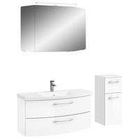 BADEZIMMER 4-teilig  in 131 cm  - Chromfarben/Weiß Hochglanz, KONVENTIONELL, Glas/Holzwerkstoff (131cm) - Pelipal