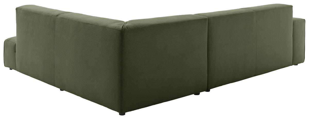 Freisteller von Pure Home Lifestyle ECKSOFA Olivgrün Cord.