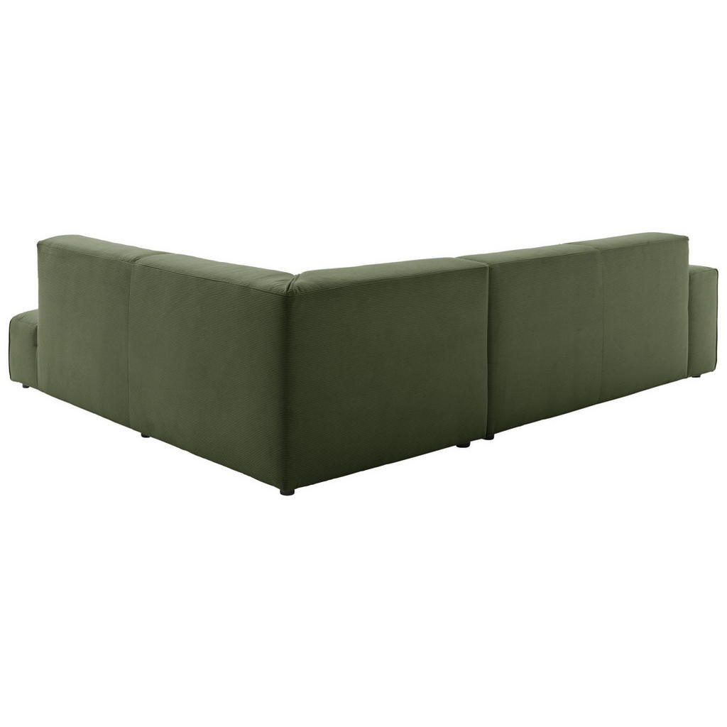 Thumbnail - Pure Home Lifestyle Ecksofa, Olivgrün, Textil, 3-Sitzer, L-Form, Ottomane rechts, 270x210 cm, Goldenes M, Oeko-Tex® Stan...