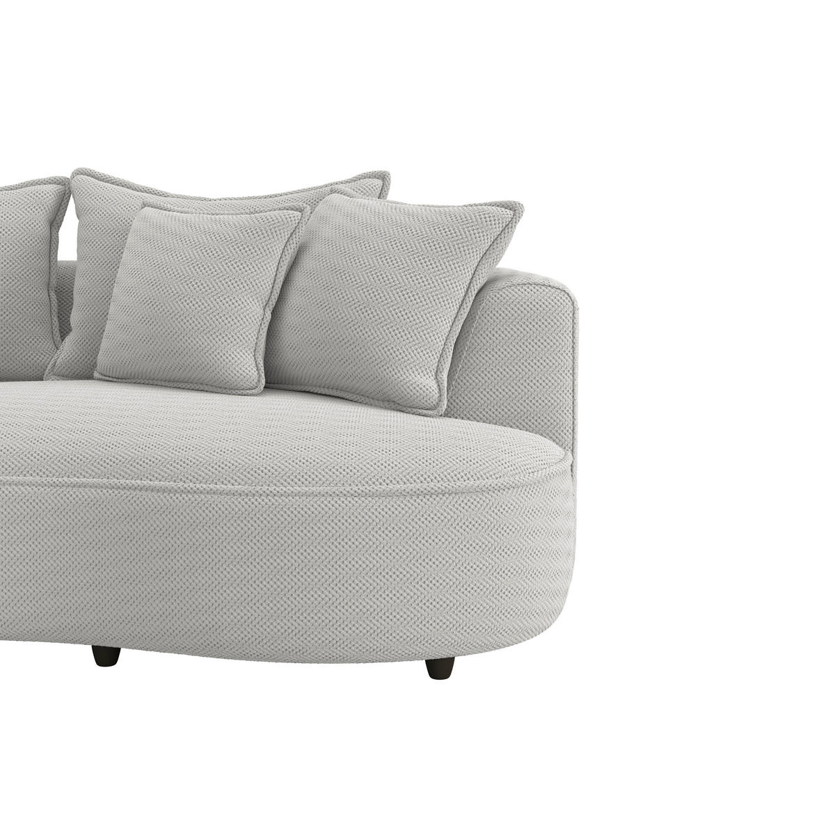 ECKSOFA LEVI Beige Velours, Struktur  - Beige/Schwarz, MODERN, Kunststoff/Textil (168/287cm) - Livetastic