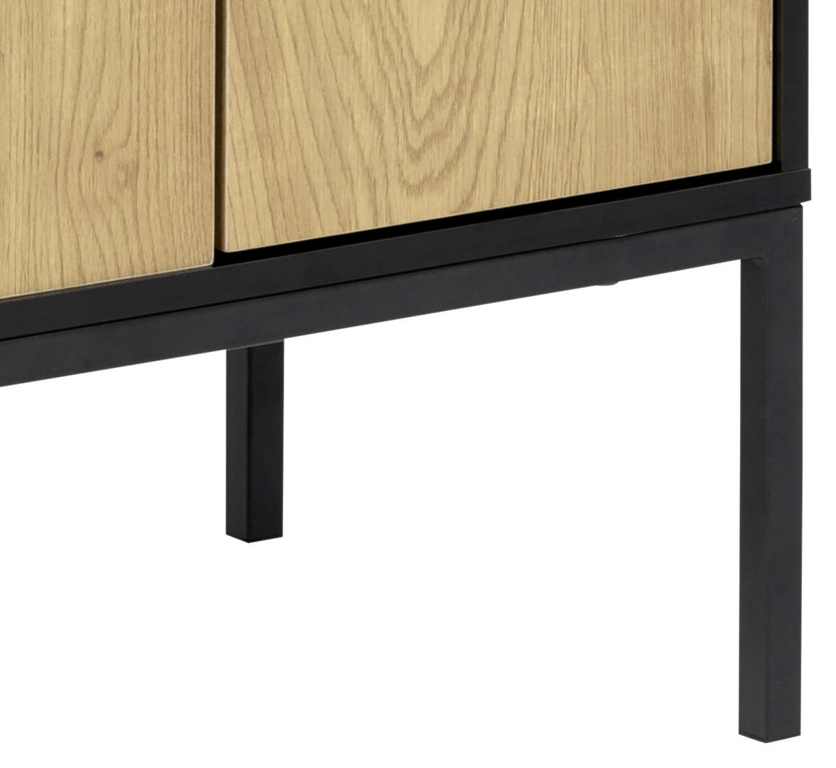 KOMMODE Seaford  in 80/103/40 cm  - Wildeiche/Schwarz, MODERN, Holzwerkstoff/Metall (80/103/40cm)