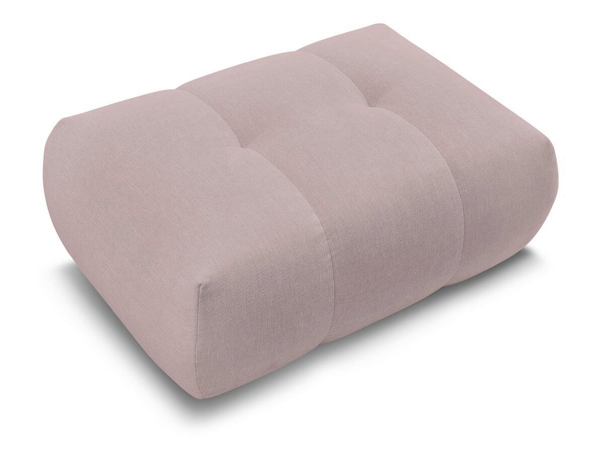 HOCKER FUJI  Leinenoptik Rosa  - Schwarz/Rosa, MODERN, Kunststoff/Textil (112/44/80cm)
