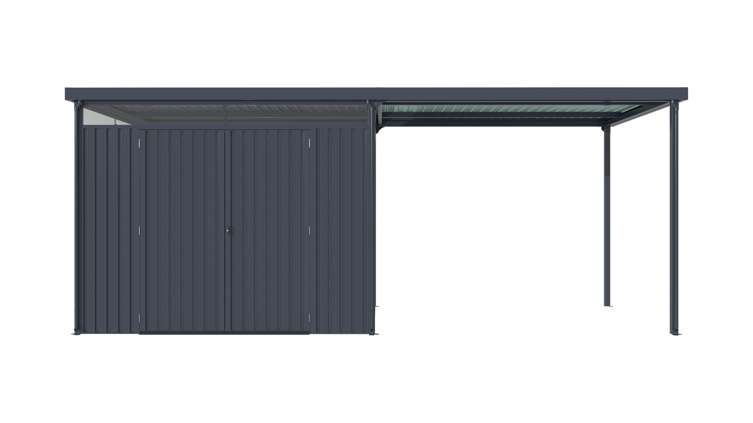 GERÄTEHAUS 576/226/245 cm  - Anthrazit, Basics, Metall (576/226/245cm)