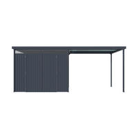 GERÄTEHAUS 576/226/245 cm  - Anthrazit, Basics, Metall (576/226/245cm)
