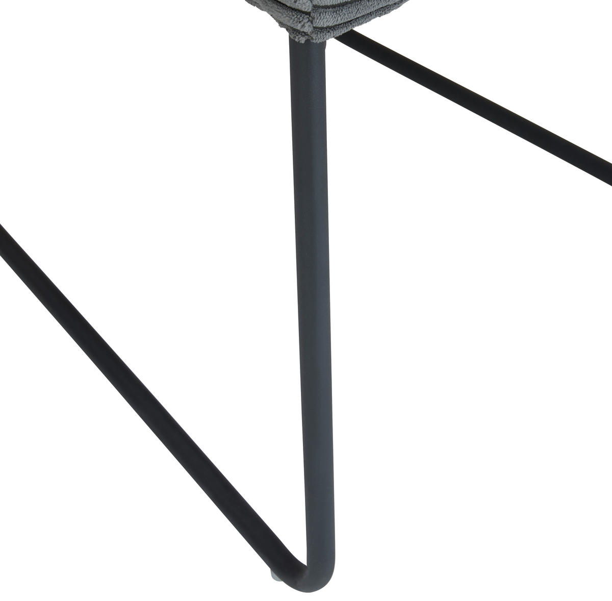 STUHL - Dunkelgrau/Schwarz, MODERN, Textil/Metall (48/62/87,5cm) - Livetastic