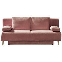 SCHLAFSOFA Spicy  mit Fußauswahl, Stoffauswahl, Rücken echt Cord Rosa  - Rosa, MODERN, Textil/Metall (193/85/88cm) - Novel