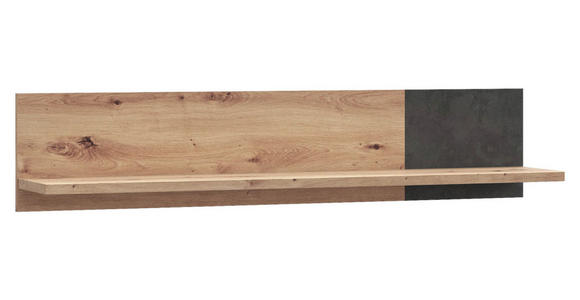 WANDBOARD in 120/25/23 cm Dunkelgrau, Eiche Artisan - Dunkelgrau/Eiche Artisan, Design, Holzwerkstoff (120/25/23cm) - Carryhome