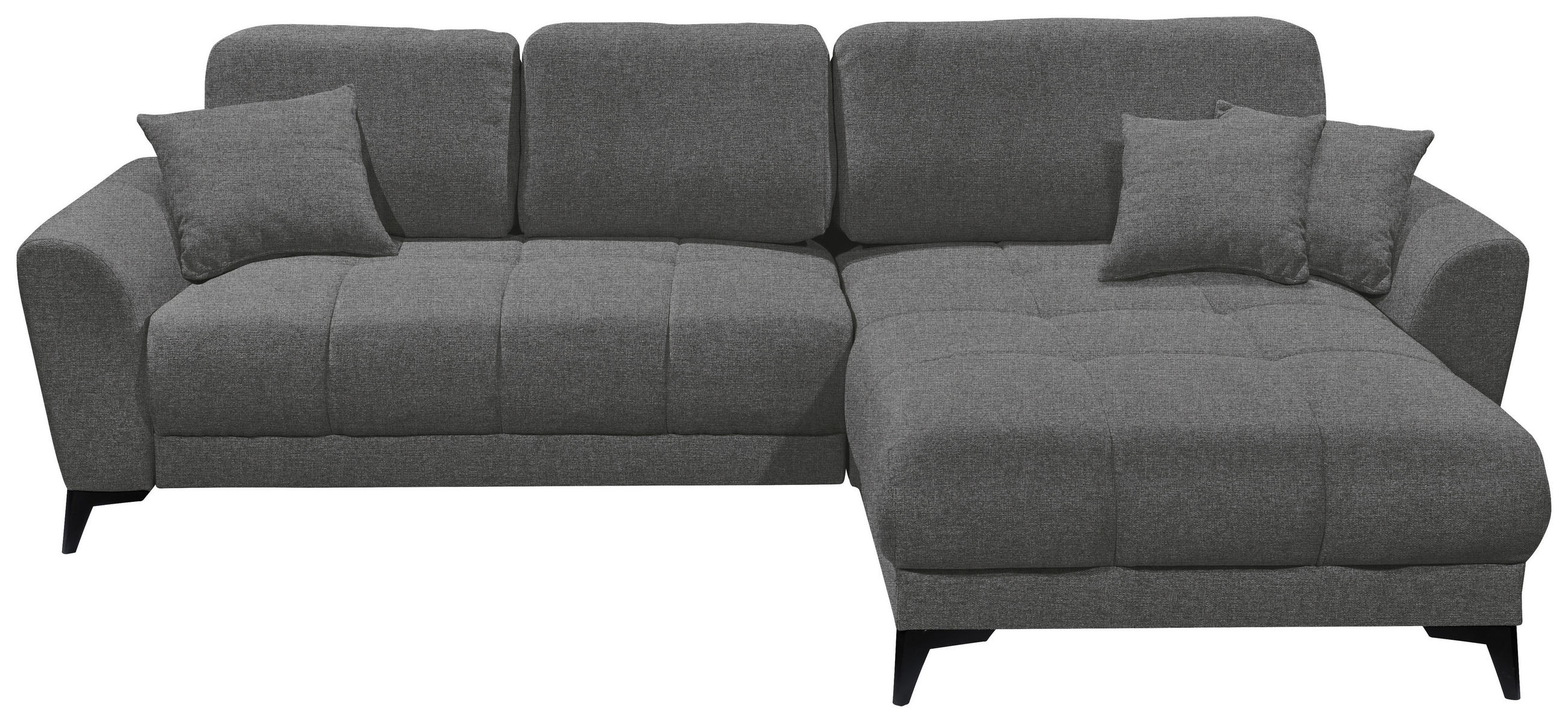 ECKSOFA in Webstoff Anthrazit  - Anthrazit/Schwarz, KONVENTIONELL, Kunststoff/Textil (281/189cm) - Carryhome