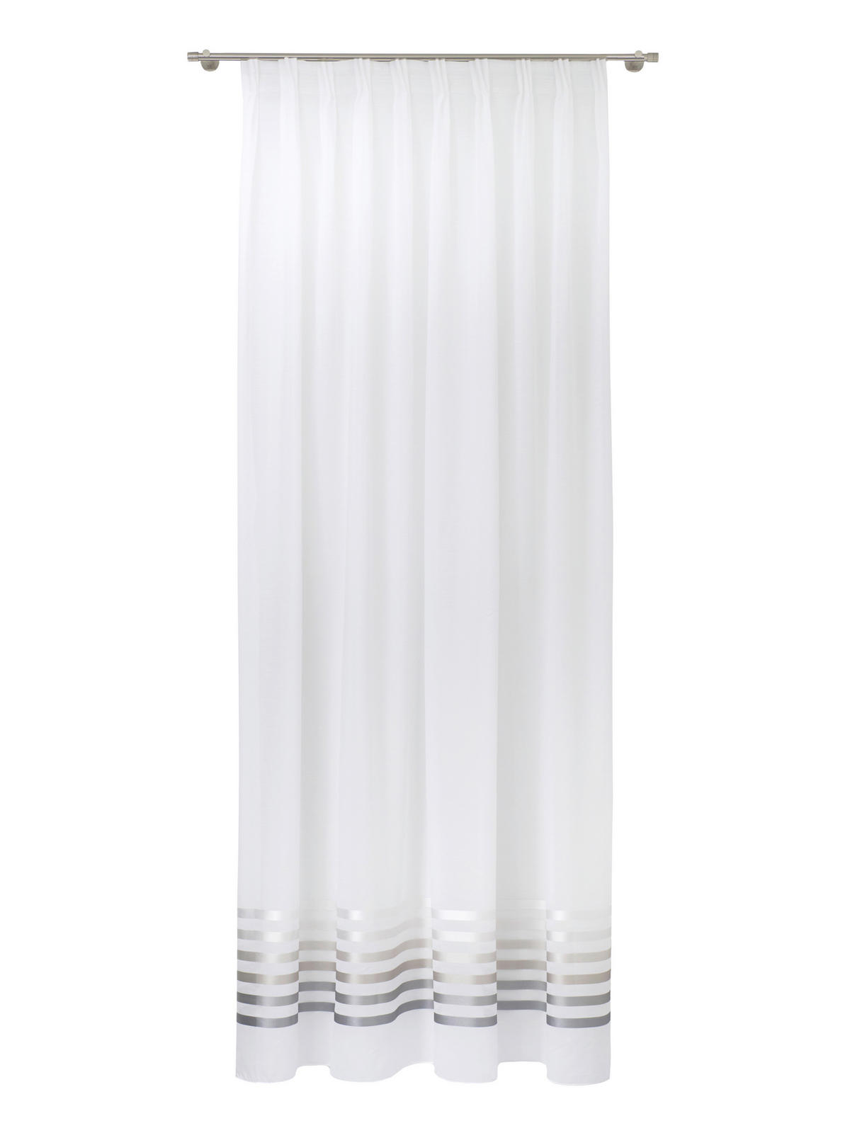 HÁLÓS FÜGGÖNY fm - ezüstszínű/fehér, Basics, textil (300cm)