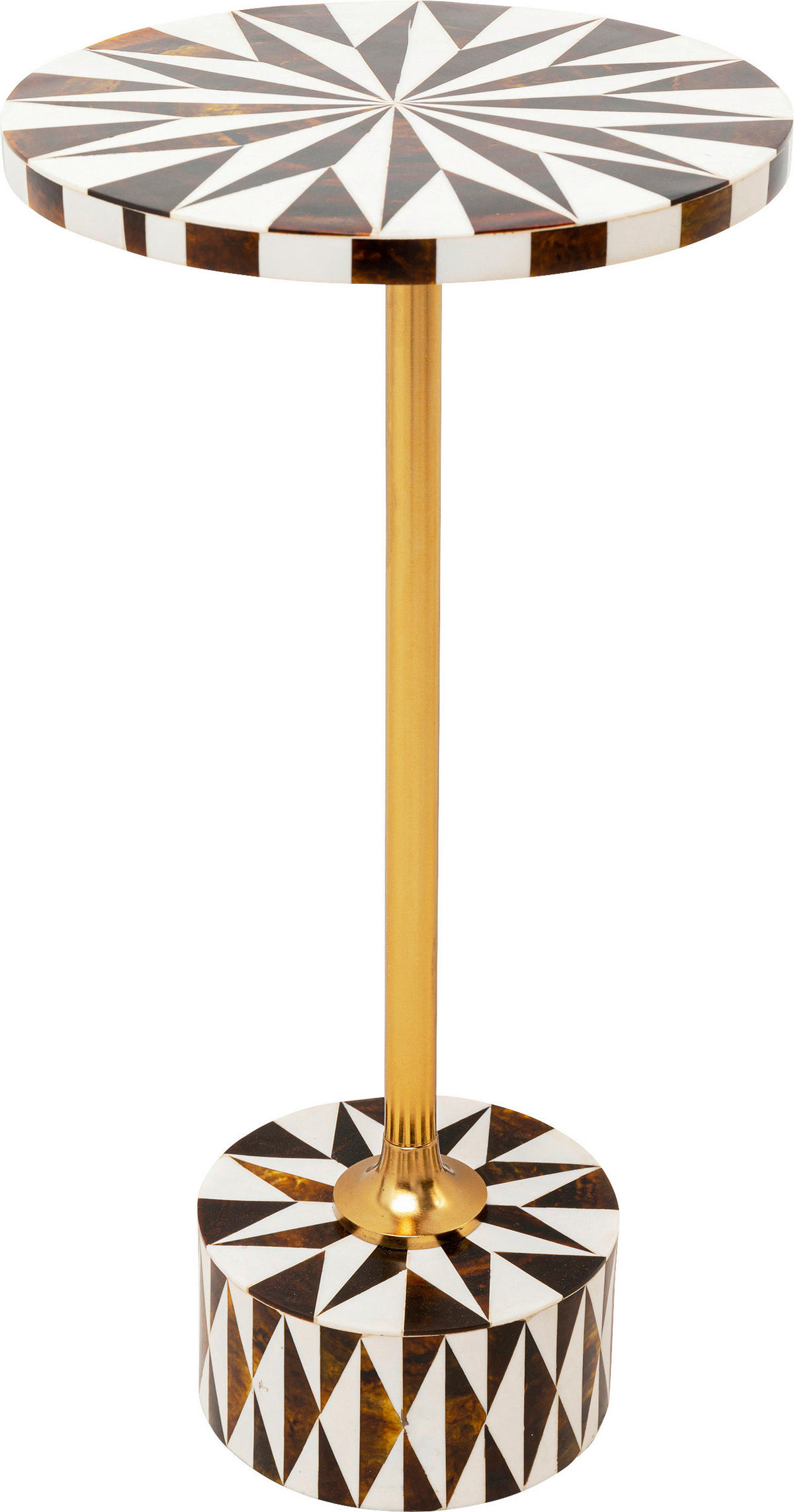 BEISTELLTISCH in Metall, Kunststoff, Holzwerkstoff 25/25/50 cm  - Dunkelbraun/Goldfarben, Design, Holzwerkstoff/Kunststoff (25/25/50cm) - Ambia Home