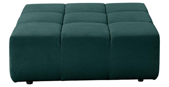 HOCKER Feincord Dunkelgrün  - Dunkelgrün/Schwarz, Design, Kunststoff/Textil (107/39/107cm) - Hom`in