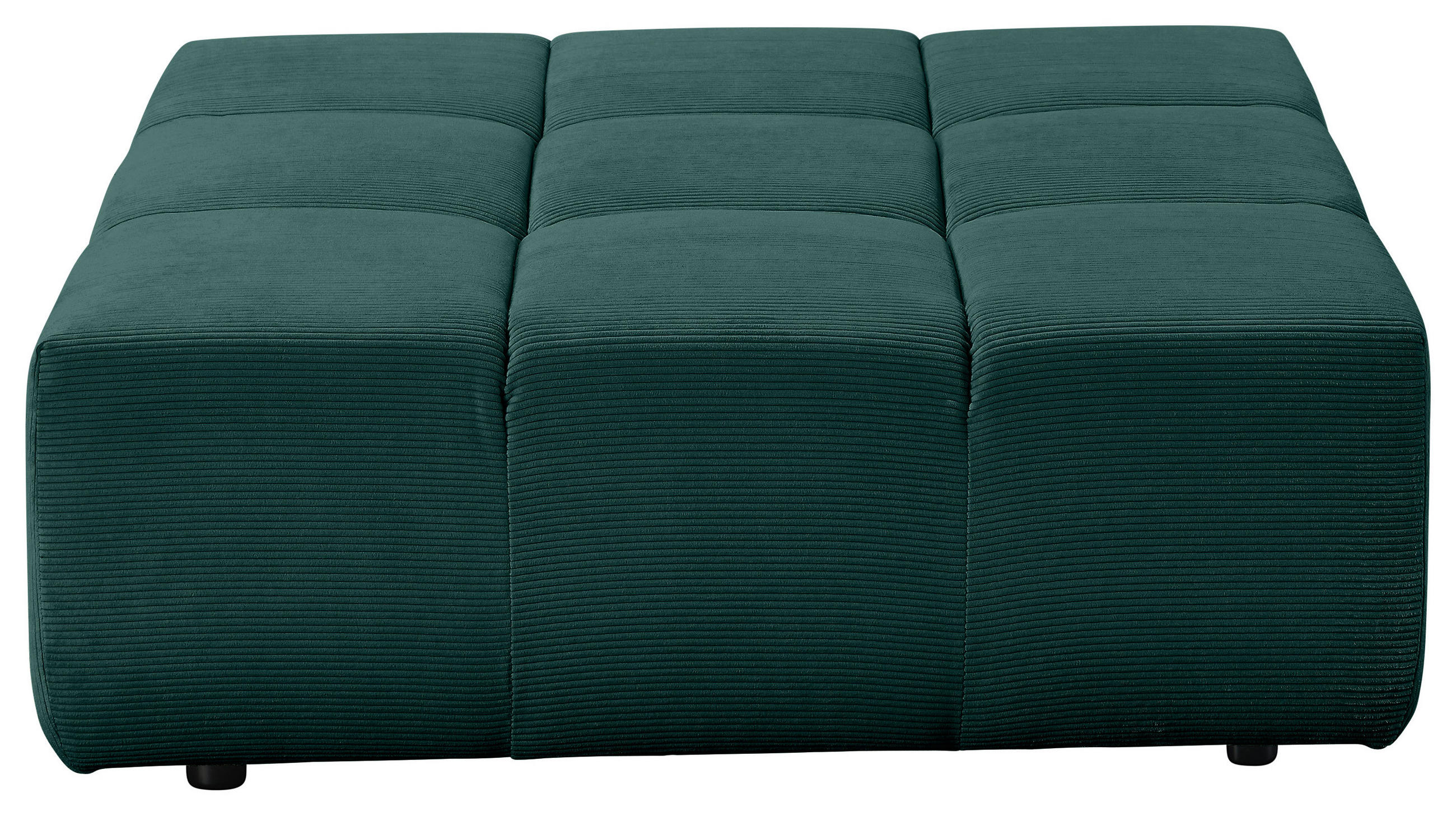 HOCKER in Textil Dunkelgrün  - Dunkelgrün/Schwarz, Design, Kunststoff/Textil (107/39/107cm) - Hom`in
