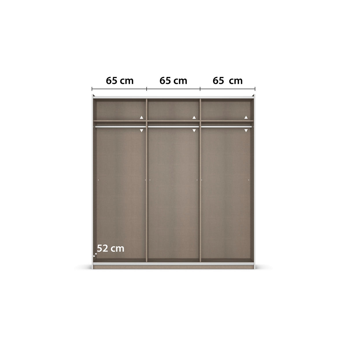 SCHWEBETÜRENSCHRANK Grau  - Grau, Trend, Holzwerkstoff/Metall (196/210/59cm) - Rauch Möbel