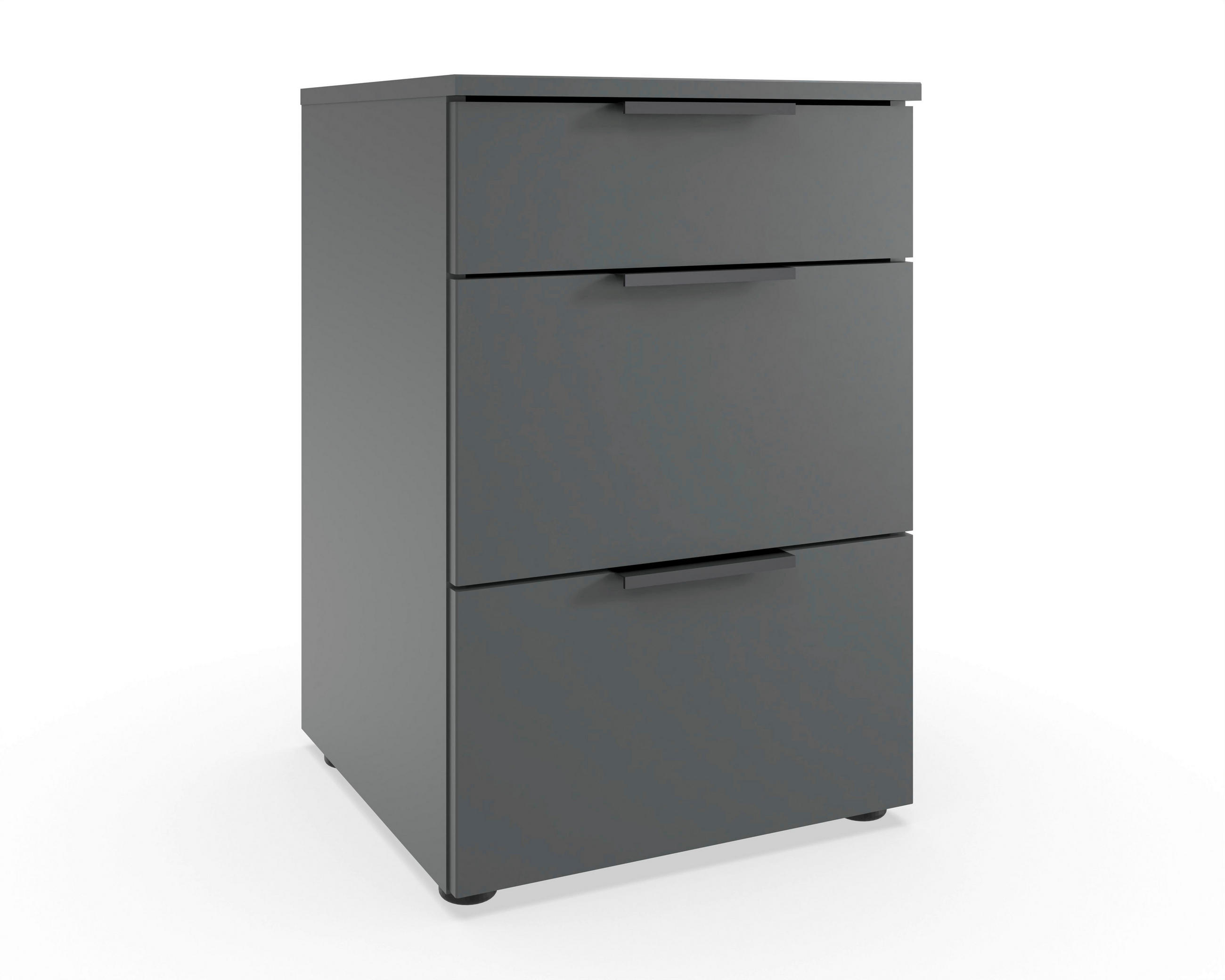 NOČNA OMARICA, barve grafita  - črna/barve grafita, Design, kovina/umetna masa (41/61/41cm) - Hom`in