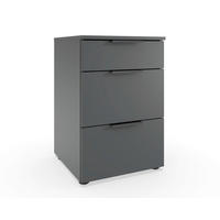 NOČNA OMARICA, barve grafita  - črna/barve grafita, Design, kovina/umetna masa (41/61/41cm) - Hom`in