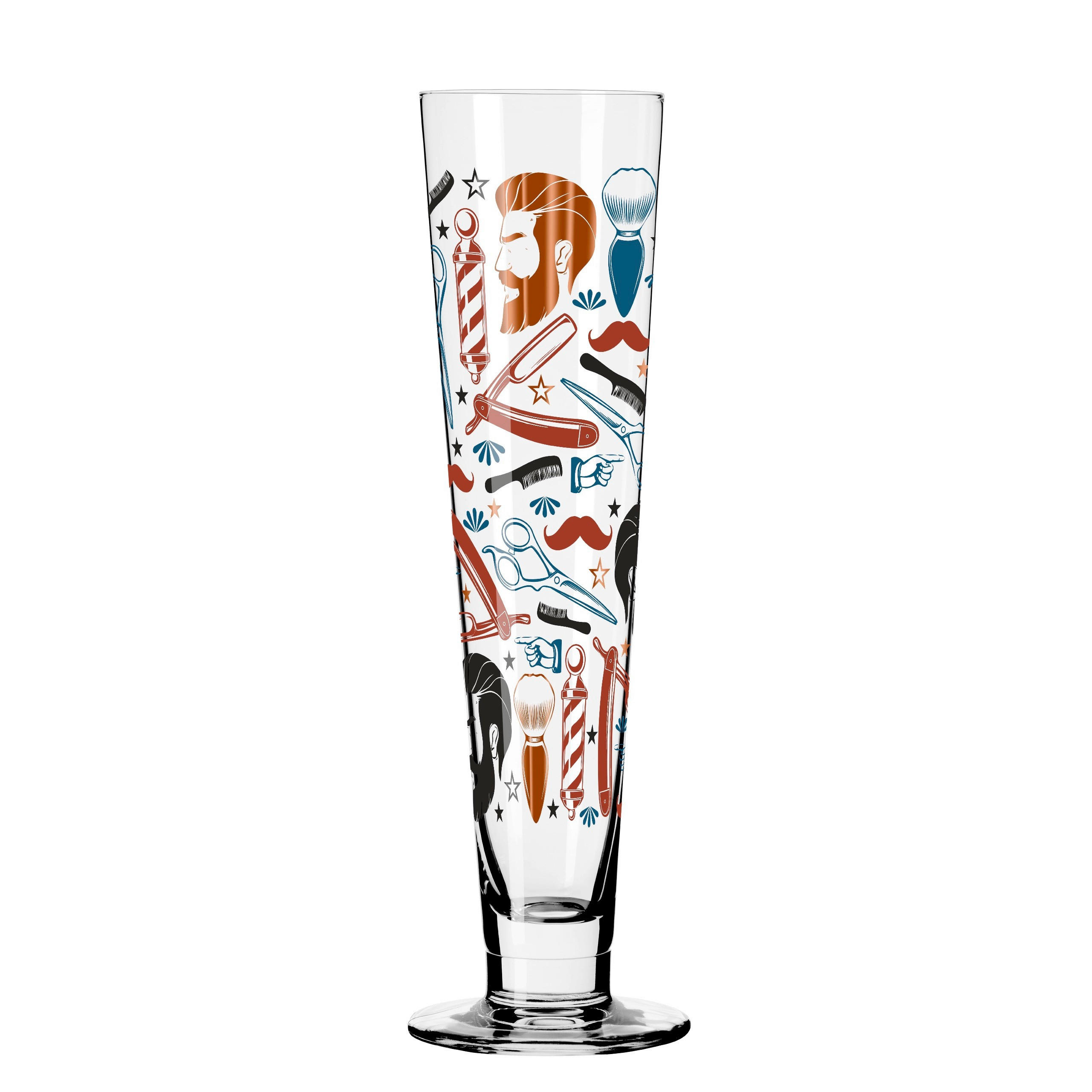 BIERGLAS 385 ml  - Blau/Rot, LIFESTYLE, Glas (7,5/7,5/24,9cm) - Ritzenhoff