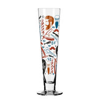 BIERGLAS 385 ml  - Blau/Rot, LIFESTYLE, Glas (7,5/7,5/24,9cm) - Ritzenhoff