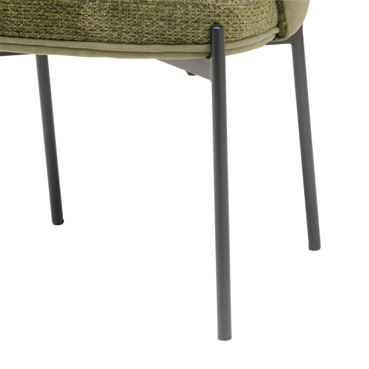 ARMLEHNSTUHL  in Eisen Samt  - Schwarz/Grün, MODERN, Textil/Metall (56/76,5/57,5cm) - MID.YOU