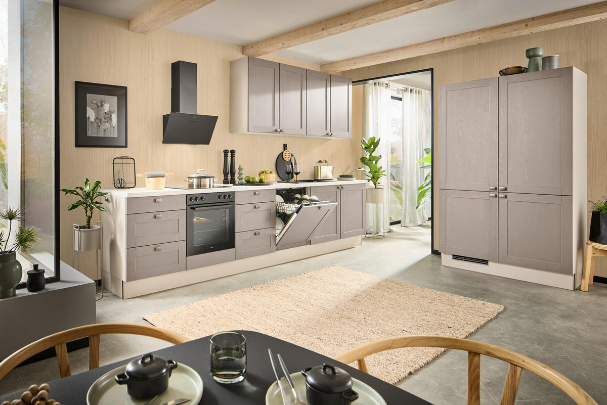 ECKKÜCHE XO50 360/120 cm  in Grau, Kaschmir  - Kaschmir/Creme, Design, Holzwerkstoff/Metall (360/120cm) - Xora