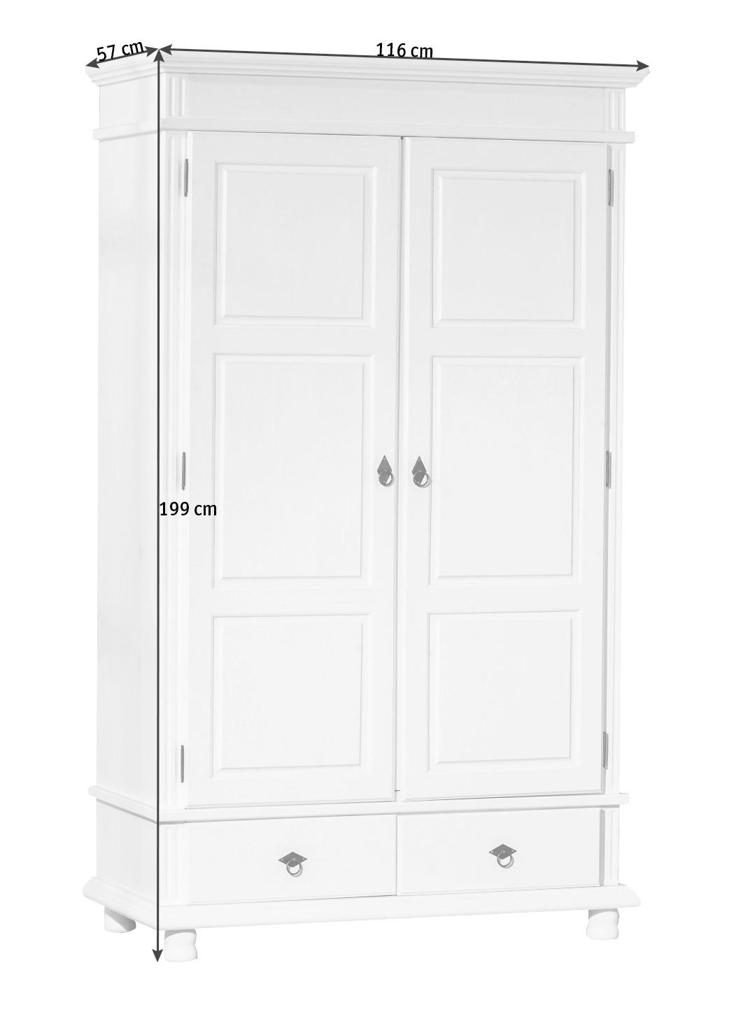 DULAP CU UȘI ROTATIVE alb  - alb, Lifestyle (116/199/57cm) - MID.YOU