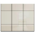 SCHWEBETÜRENSCHRANK  in Schwarz, Champagner  - Champagner/Schwarz, KONVENTIONELL, Glas/Holzwerkstoff (301/223/68cm) - Novel