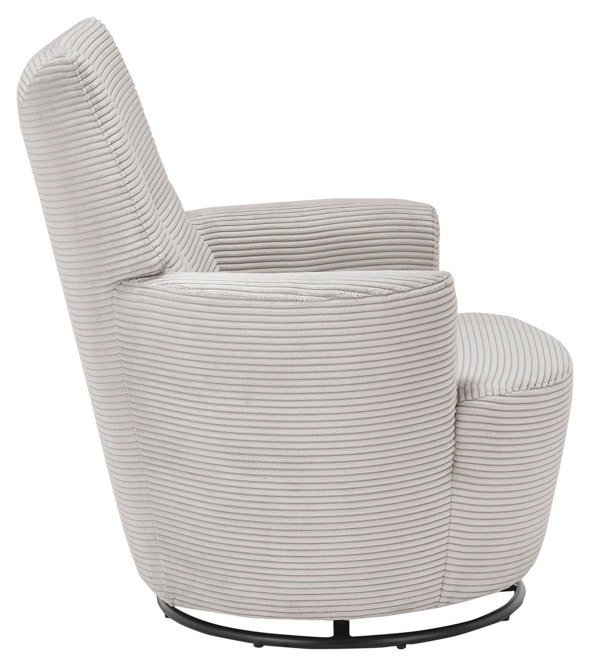 SESSEL Cord Hellgrau    - Hellgrau/Schwarz, Design, Textil/Metall (80/96/88cm) - SetOne by Musterring