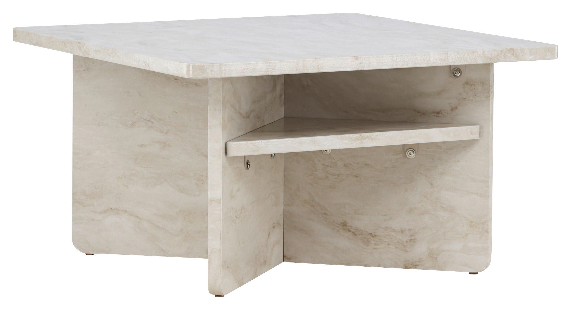 Livetastic Couchtisch Beige 75x42x75 cm