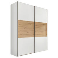 SCHWEBETÜRENSCHRANK 167/222/68 cm 2-türig Weiß, Eiche Artisan  - Alufarben/Weiß, Holzwerkstoff/Metall (167/222/68cm) - Moderano