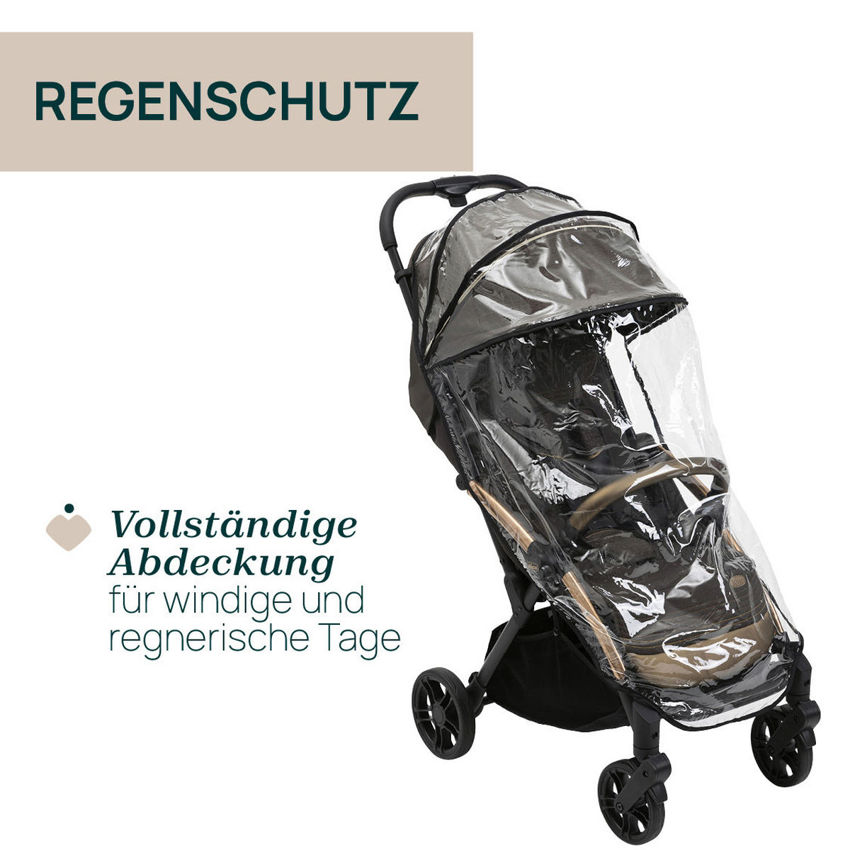 BUGGY GOODY XPLUS  - Bronzefarben, Basics, Textil/Metall (47/86/106cm) - Chicco