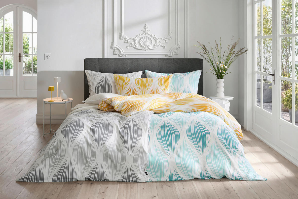 BETTWÄSCHE 2-teilig Satin 140/200 cm  - Blau, Textil (140/200cm) - Novel