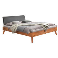 BETT 200/200 cm,  in Wildeiche,  - Wildeiche/Anthrazit, Natur, Holz (200/200cm) - Hasena