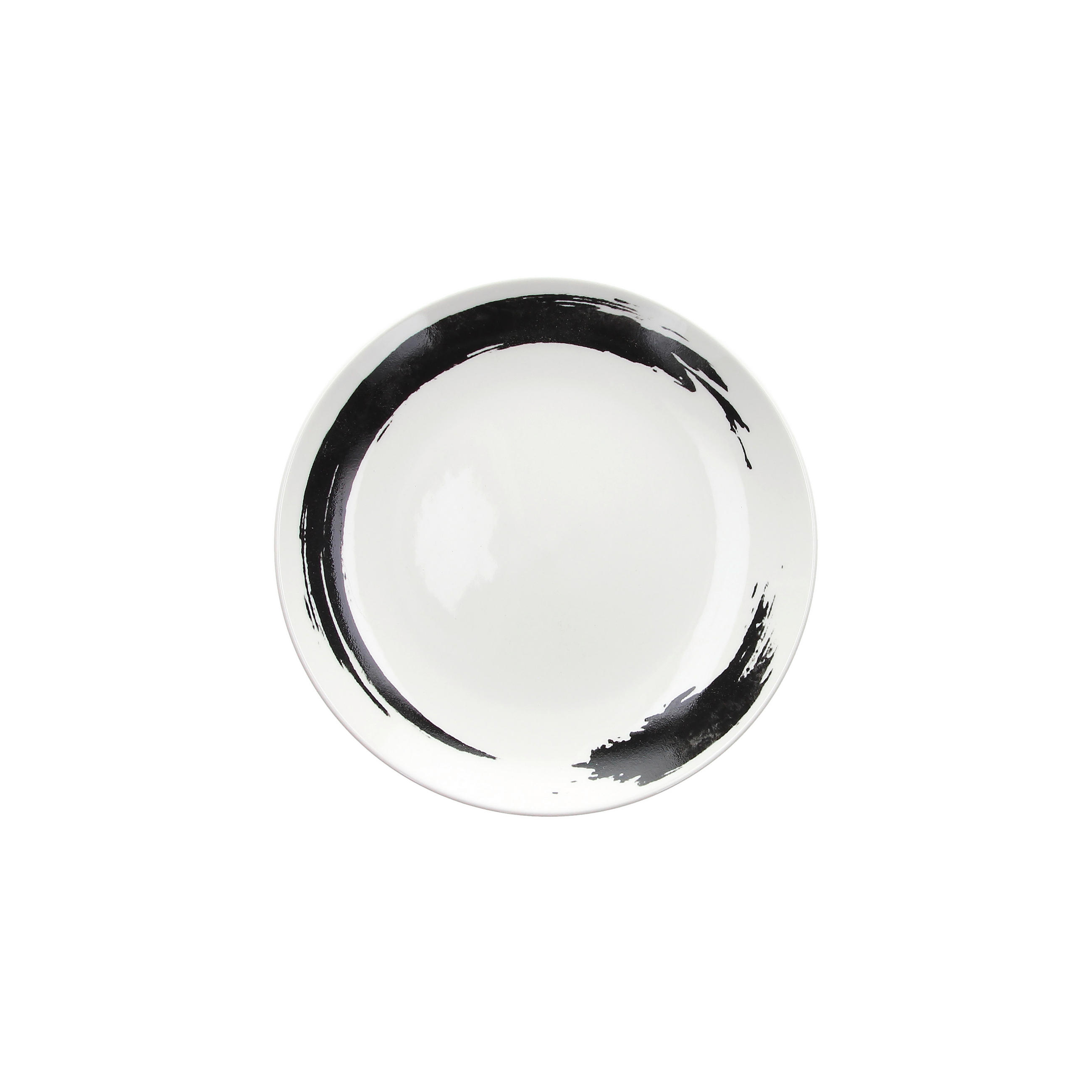 DESERTNI KROŽNIK  MADISON ORBIT  keramika   19/2.5 cm       - črna/bela, Basics, keramika (19/2.5cm) - Tognana