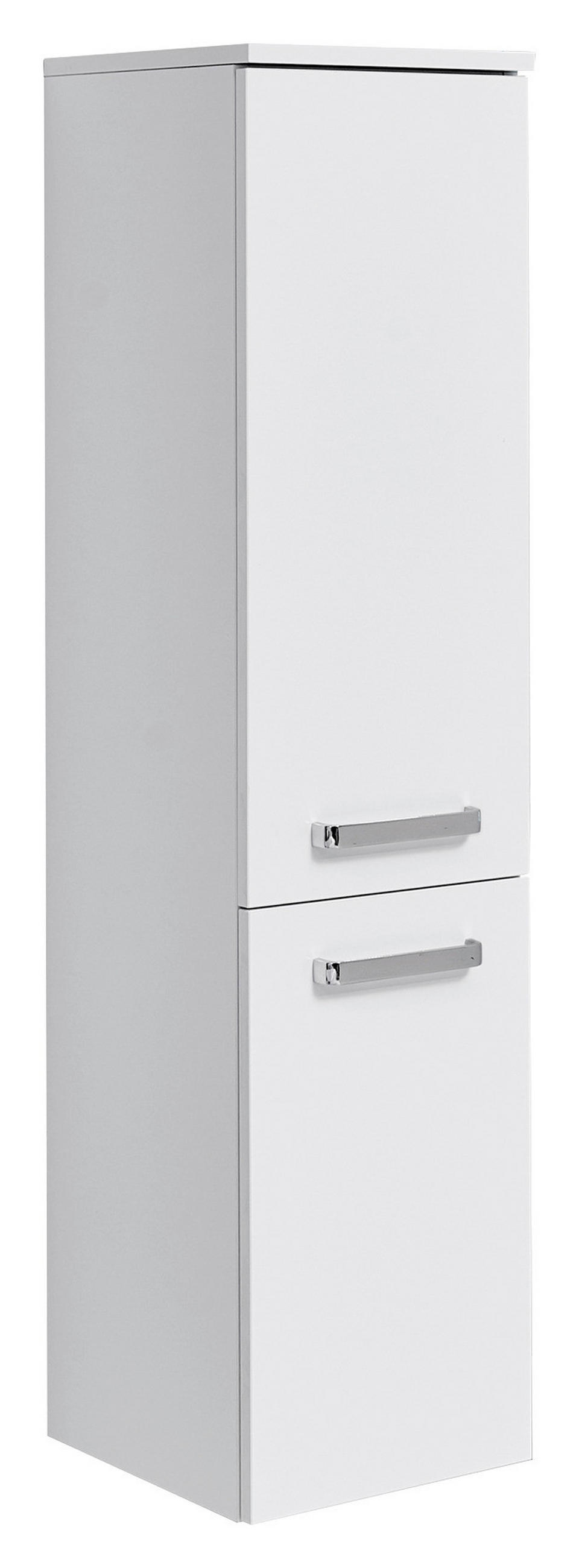 MIDISCHRANK 30/123,2/33 cm  - Chromfarben/Weiss, Design, Holzwerkstoff/Metall (30/123,2/33cm) - Xora