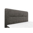 BOXSPRINGBETT 140/200 cm  in Dunkelbraun  - Dunkelbraun/Schwarz, Design, Textil/Metall (140/200cm) - Esposa