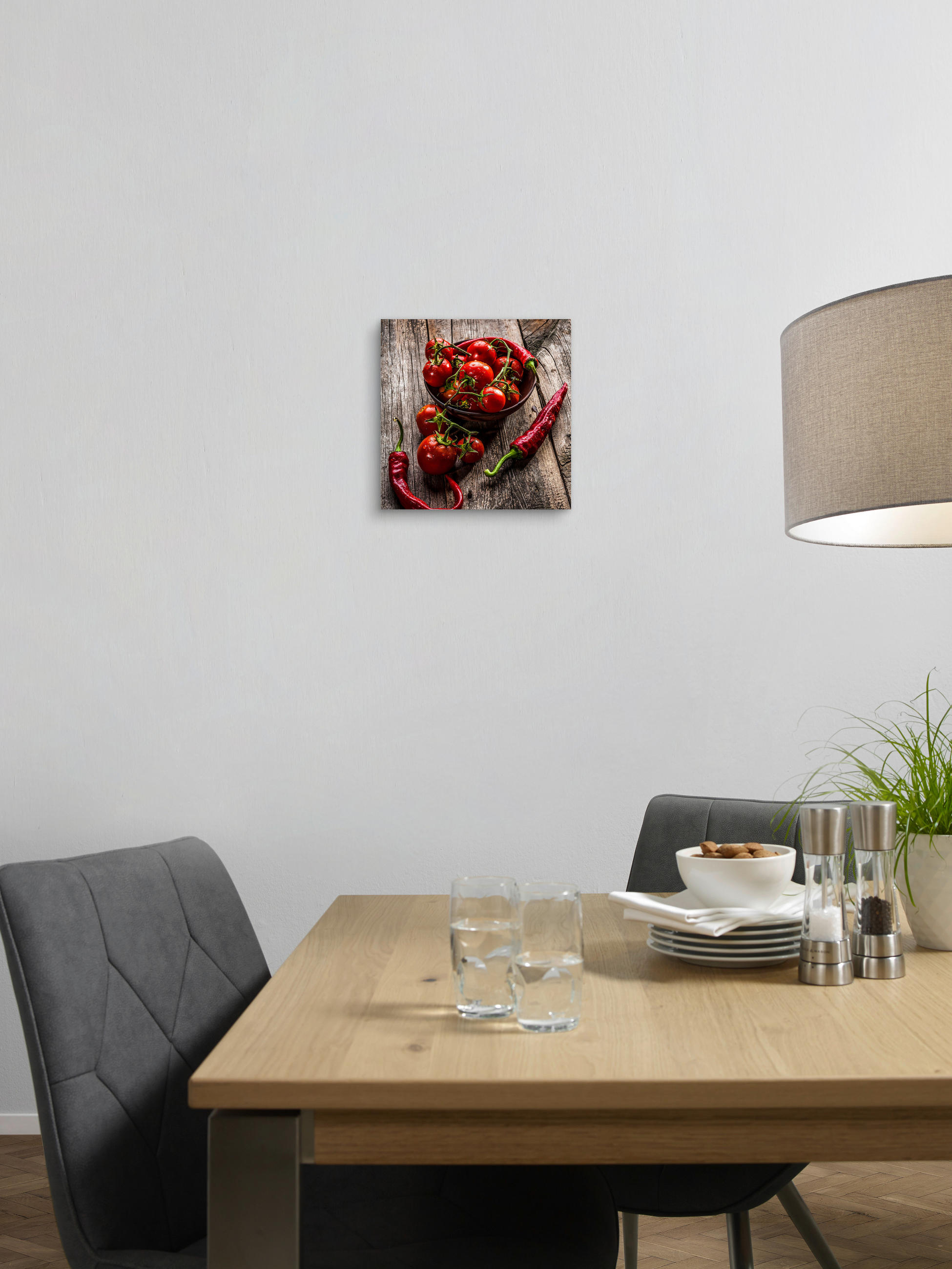 GLASBILD Essen & Trinken 30/30 cm  - Multicolor, Basics, Glas/Metall (30/30cm) - Monee