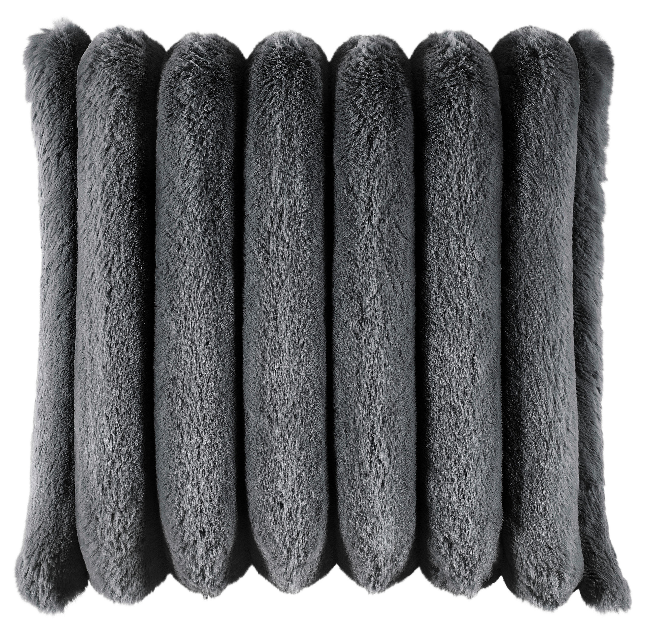 FELLKISSENBEZUG 48/48 cm  - Anthrazit, Textil (48/48cm) - Novel