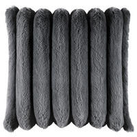 FELLKISSENBEZUG 48/48 cm  - Anthrazit, Textil (48/48cm) - Novel