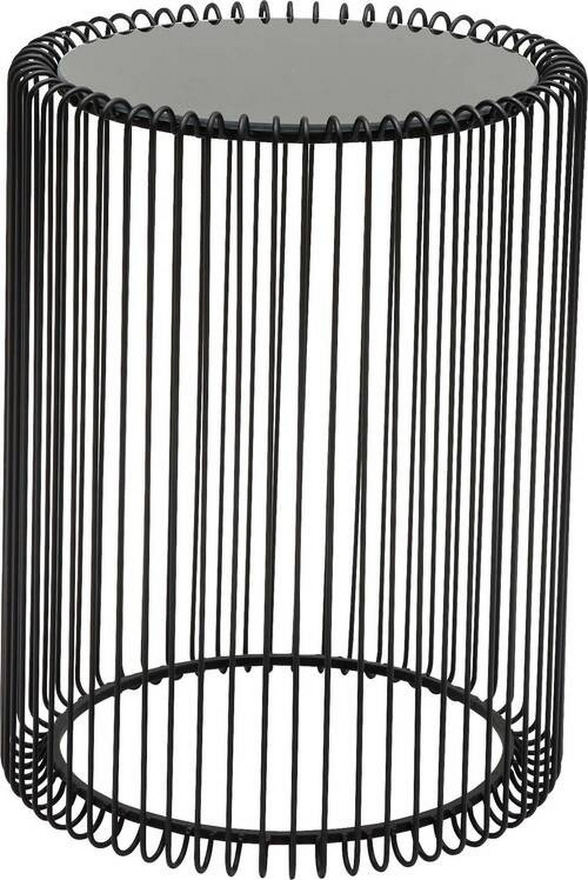 BEISTELLTISCHSET in Metall, Glas 32,5-44/32,5-44/42,5-45 cm  - Schwarz, Design, Glas/Metall (32,5-44/32,5-44/42,5-45cm) - Ambia Home