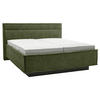 POLSTERBETT 180/200 cm,  in Olivgrün, gepolstertes Kopfteil, Bettkasten, Lattenroste, Matratzen, H4 + H4 = sehr fest  - Schieferfarben/Weiß, Design, Textil (180/200cm) - Musterring