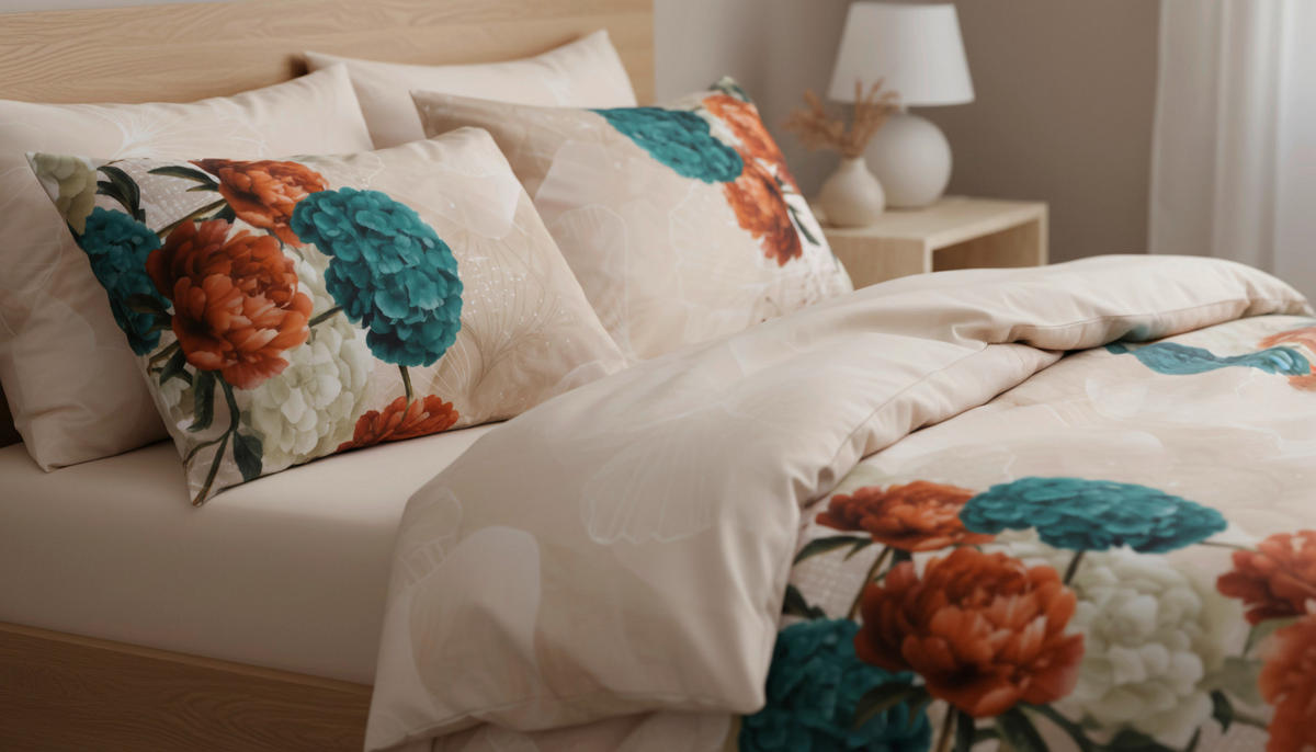 PÅSLAKANSET 2-teilig TANJA satin 150/210 cm  - multicolor, Klassisk, textil (150/210cm) - Esposa